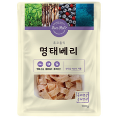 후코홀릭 강아지 건조 간식, 혼합맛(명태/블루베리), 100g, 1개