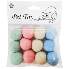 Healing Time 寵物貓用毛球玩具 3cm 12入, 隨機發貨, 1個