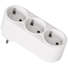 국산 현대 회전 일자형 3구 멀티탭, 화이트, 1개, 13.4cm