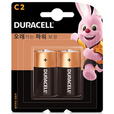 듀라셀 알카라인 건전지 C, 2개입, 1개
