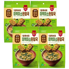 풀무원 1분즉석국 미역미소된장국, 30g, 4개