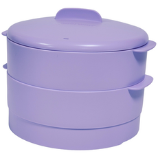 타파웨어 멀티찜기 플러스 2단 연보라 전자레인지 증기찜 스팀홀 간편찜기 한번에찜, 1개