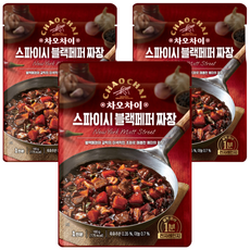 辣味黑胡椒炸醬調理包, 3包, 180g