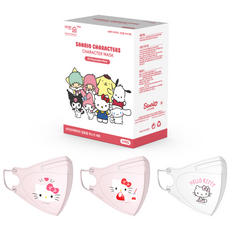 어린숨 엣지 산리오 아트심볼 컬러 마스크 뉴 초초소형 3종 x 10p 세트, 30매, 1세트, 헬로키티