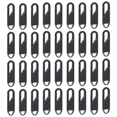 LYRHIX 지퍼 지퍼손잡이 지퍼손잡이고리 지퍼고리 자크고리 쟈크고리 탈부착지퍼, 3.7cm*1.1cm, 36개, 검은색