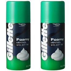 질레트 정품 포오미 멘솔 쉐이빙 폼, 175g, 2개
