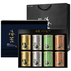 광천 해달음 명품 트러플 바질페스토 아보카도유 홍삼 재래김 돌김 도시락김 캔김 + 고급쇼핑백포함, 8개