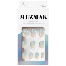 MUZ MAK 可重複使用短方形美甲片, 頌歌, 5個