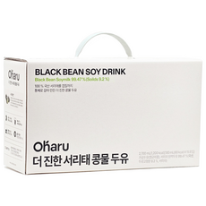오하루 더 진한 서리태 콩물 두유, 15개, 180ml