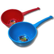 [나코] 플라스틱 물 바가지 자루바가지 약수터바가지 식당 목욕 세안 빨간 손잡이바가지, 5.특대, 1개, 레드