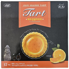 감귤타르트 12pcs 제주감귤 간식 안주 과자, 120g, 1박스