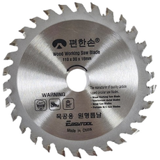 편한손 목공용 원형톱날 4인치 110mm 날수 30T 초경팁쇼, 1개
