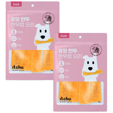 잇츄 강아지 츄잇 만두 한우껌 간식, 오리, 50g, 2개
