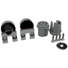 샤워부스 부속 무힌지 상하캡 B타입 실버 샤워부스 유리문 도어봉 부속캡 봉마감, 1세트