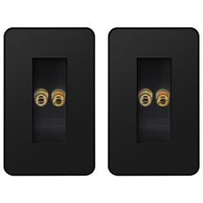 CHEIL ELECTRIC 工業 The Art Plus 金屬黑 2孔香蕉插座, 2個