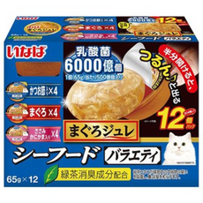 이나바 챠오 고양이컵캔 마구로쥬레 대용량 버라이어티팩 12개입, 씨푸드 버라이어티 12P, 780g, 1개