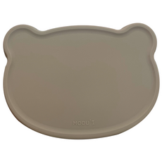 MODU'I Bluemama 嬰幼兒矽膠小熊餐盤蓋, 米色
