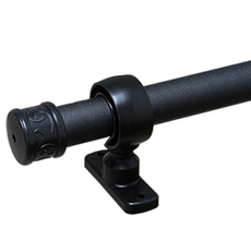 한국레일갤럭시 25mm 원형 커튼봉 커텐봉, 블랙