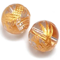 Bead 팔찌원석 10mm 금룡 은룡 금호 금봉황 금거북 팬던트 한팩 2알 원석선택, 10mm 금룡 백수정 (2알), 1개