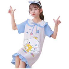 산리오 캐릭터 반팔원피스잠옷 파자마 실내복 잠옷(국내당일발송)