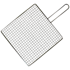 갑도리 석도리 스텐 손잡이 단면 양면 사각석쇠 스텐레스 가정용 업소용 캠핑용, 1개