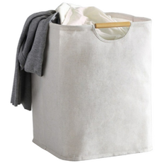 Tirona 家居布藝可折疊洗衣籃, 白色