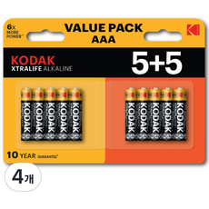 KODAK 柯達 XTRALIFE 鹼性AAA電池, 4個, 10入