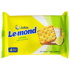 줄리스 과자 르몽드 레몬 샌드위치 크래커 68g, 1개
