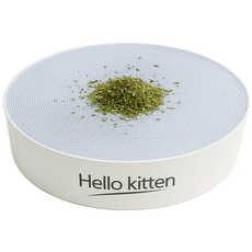 Hello Kitten 高級貓抓板, 1個, 白色