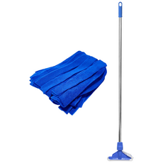 크린핏 고급 홀드 스텐 마포대 + 극세사 마포걸레 270g, 파랑, 1개