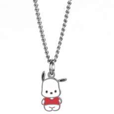 MX KIDS 써지컬스틸 미아방지 목걸이 225K 프렌즈 유아동 키즈 체인 이름 각인 어린이, 1개, B-빨간티셔츠