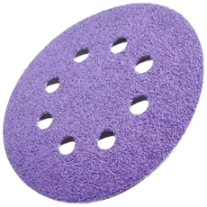 SABER 5인치(125mm) 8홀 세라믹 필름 원형사포 (1Box 100장), #150