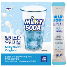 오리지널 밀키소다 탄산가루 분말음료 청량감, 1개, 10개입, 12g