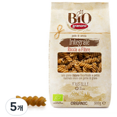 그라노로 유기농 통밀 푸실리 파스타, 500g, 5개