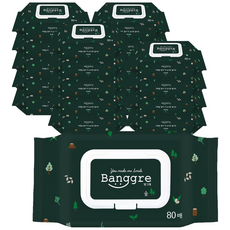 방그레 물티슈 숲 80매 (65gsm) 캡형, 1개입, 20개, 65g