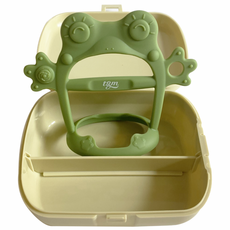 티지엠 손목치발기 개구리 + 케이스, 샐러리그린(치발기), 올리브(케이스), 1세트