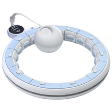 린보 디지털 카운팅 지압 스마트 훌라후프 다이어트 홈트 실내용 탈부착 운동기구, 1개, 블루, 70kg