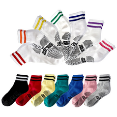 TS스포츠 에어로빅 줄중간양말 스니커즈양말 스포츠양말 에어로빅복, 레드 + 블랙줄, 1개