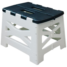 [아리노] 국산 접이식 의자 (중) 화이트+네이비/오렌지 논슬립 폴딩의자 캠핑용 스툴, 1개, 중 x 화이트+네이비