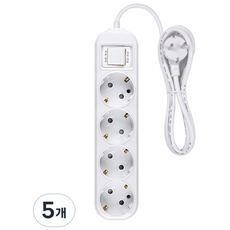 五星精密 接地延長線 4孔, 1.5m, 5個
