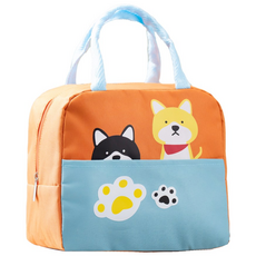 타닥 캐릭터 보냉가방 휴대용 도시락 가방 보온 보냉백 런치백, 6L, b오렌지