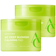 듀이트리 에이씨 딥 흔적 진정 잡티 패드 190g, 80매입, 2개