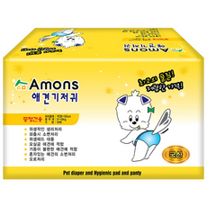 아몬스 여아용 강아지 기저귀 10매 암컷 애견 매너벨트 초소형 소형 중형, 10개입, 1박스