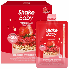 쉐이크베이비 단백질 쉐이크 딸기맛 파우치, 45g, 7개