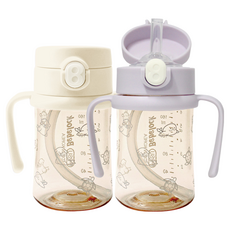 [새지않는 빨대컵]베베락 PPSU 원터치 빨대컵 210ml 2P, IWA 빨대컵 210(크림1P+라벤더1P), 1개