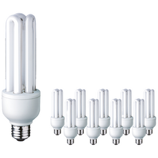 장수램프 EL 안정기 내장형 램프 20W 10개 세트 EL 전구 형광등, 전구색