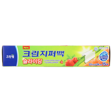 크린랩 대용량 크린 슬라이딩 지퍼백, 15개입, 3개, 대(L)