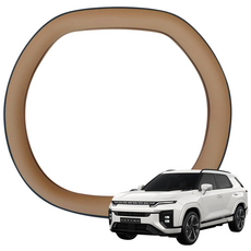 루젠 액티언 핸들커버 투톤 가죽 스티어링, 카멜베이지