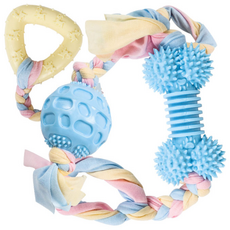 DING DONG PET 狗狗粉彩拉扯玩具鈴鐺組, 隨機出貨, 1套