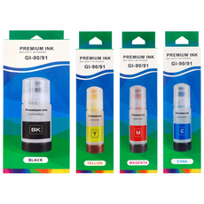 GI-90/91 리필용 호환 잉크, 1개, 4색세트